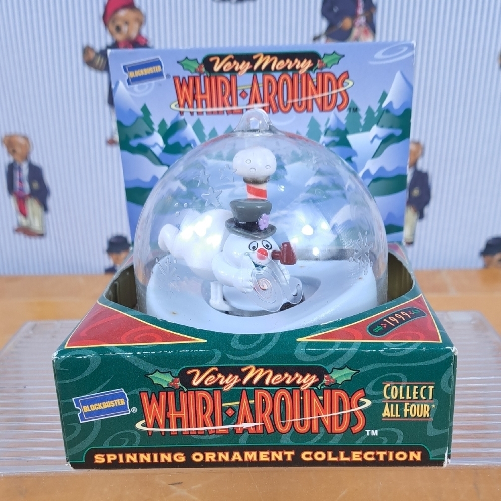 Vintage Blockbuster Frosty the Snowman   Whirl Around spinning Christmas decor